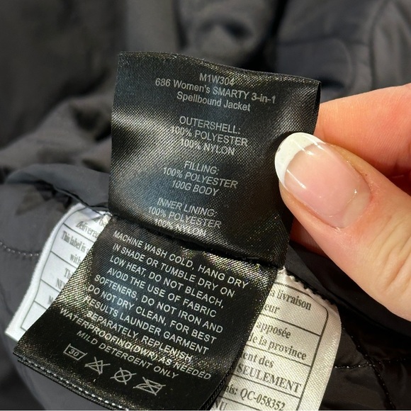 686 women lifestyle SMARTY Spellbound inner jacket quilted sherpa large - Picture 8 of 11